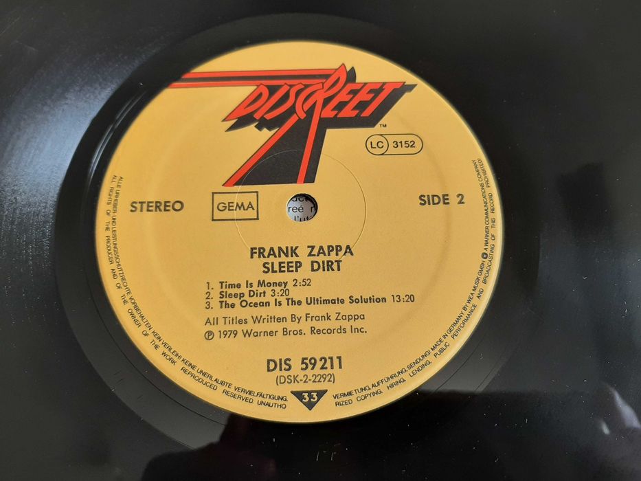 Frank Zappa - Sleep Dirt - Germany - Vinil LP