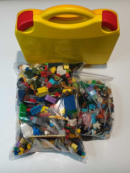 Конструктор LEGO MineCraft + фигурки, герои, ассорти Лего + чемоданчик