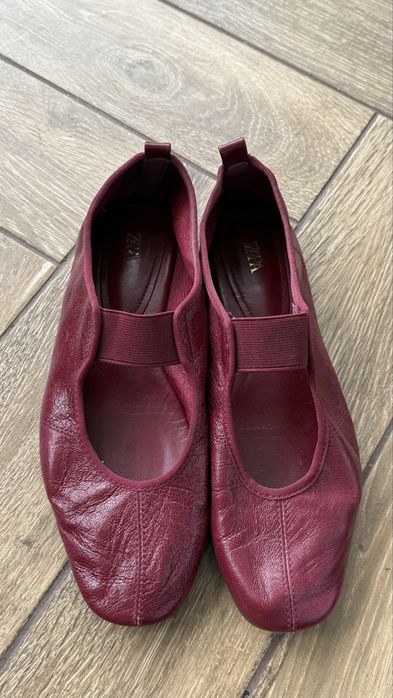 Балетки Zara шкіряні