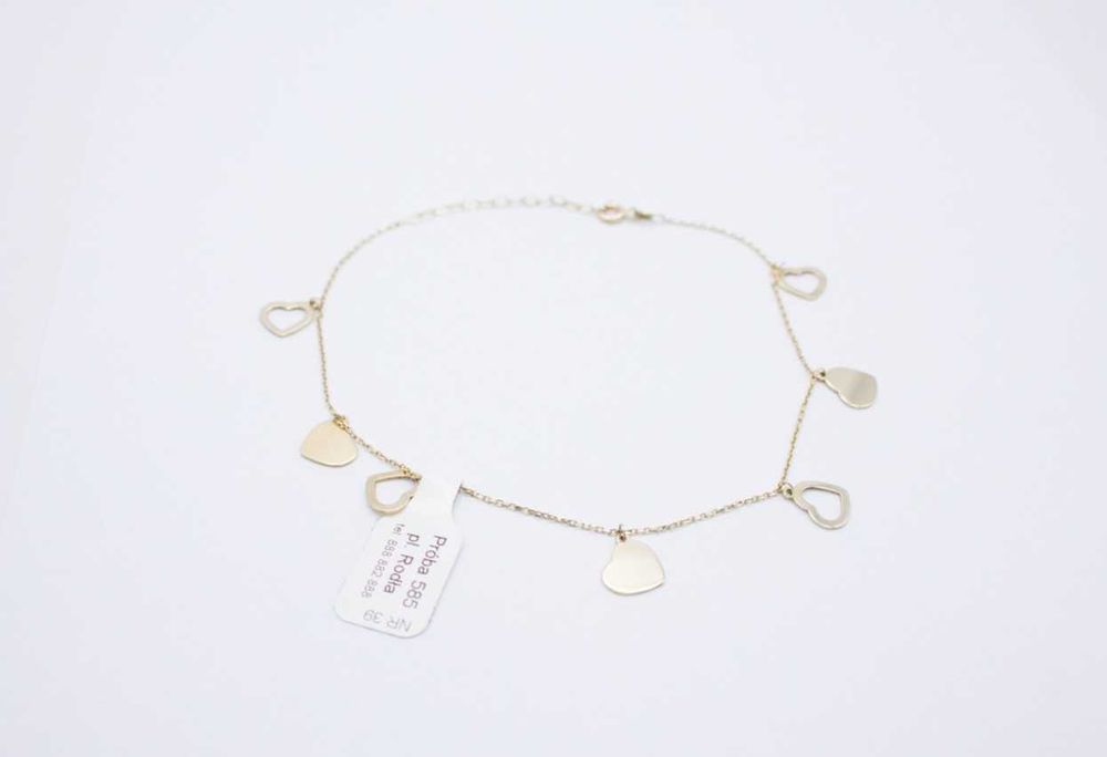 Piękna Nowa Złota Bransoletka P.585 W. 2,95G Nr.39 Rodła