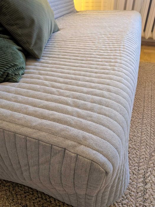 IKEA LYCKSELE sofa 2-osobowa, materac Murbo, pokrycie Knisa jasnoszare