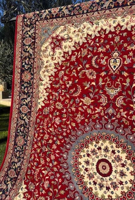 NOWY Dywan Perski Kaszmirowy Wełniany Indo Keschan 360x250 galeria 24 tyś