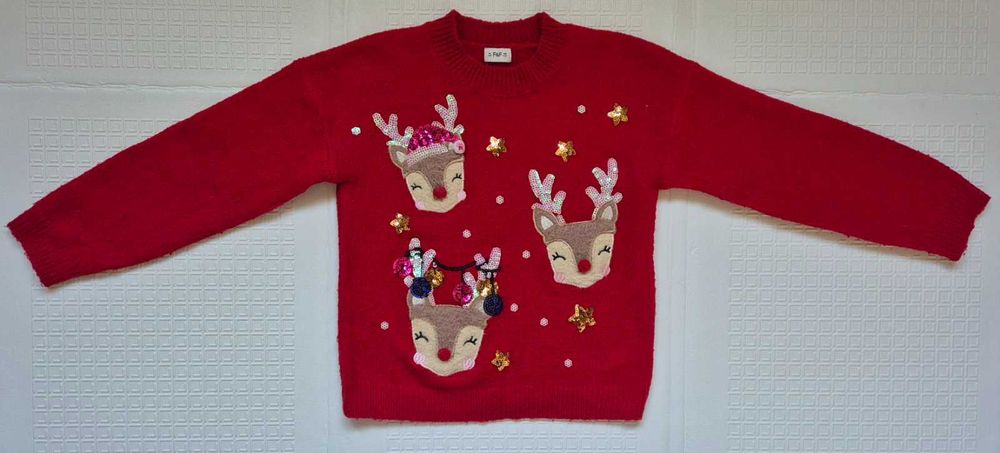 Свитер Новогодняя одежда на 7-8 лет