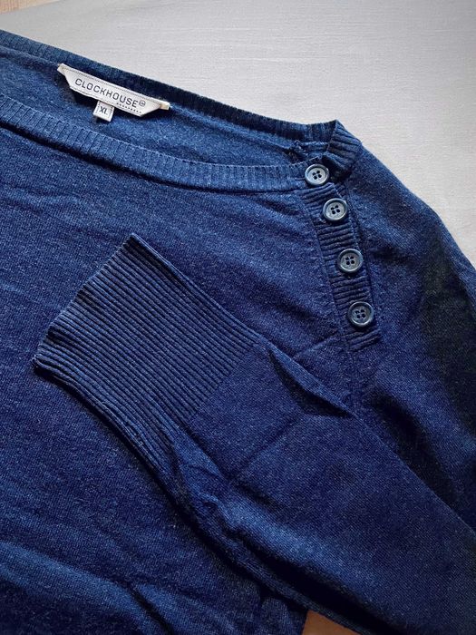 Granatowy cienki sweter, C&A, Clockhouse