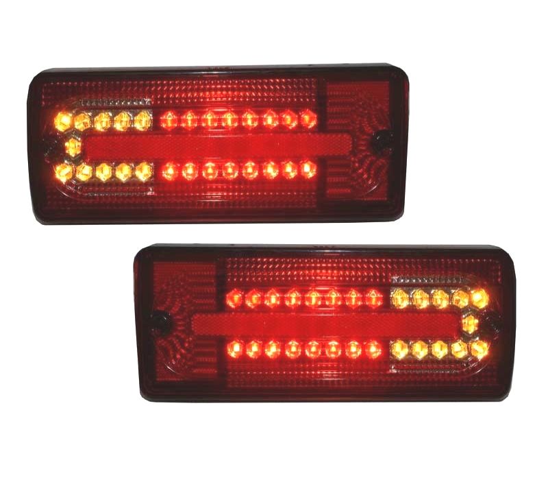 FAROLINS TRASEIROS MERCEDES CLASE G W463 89-13 FULL LED VERMELHO LOOK AMG G55