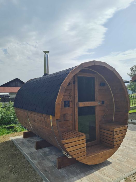 KOMPLET SPA JACUZZI SAUNA BECZKA od producenta transport