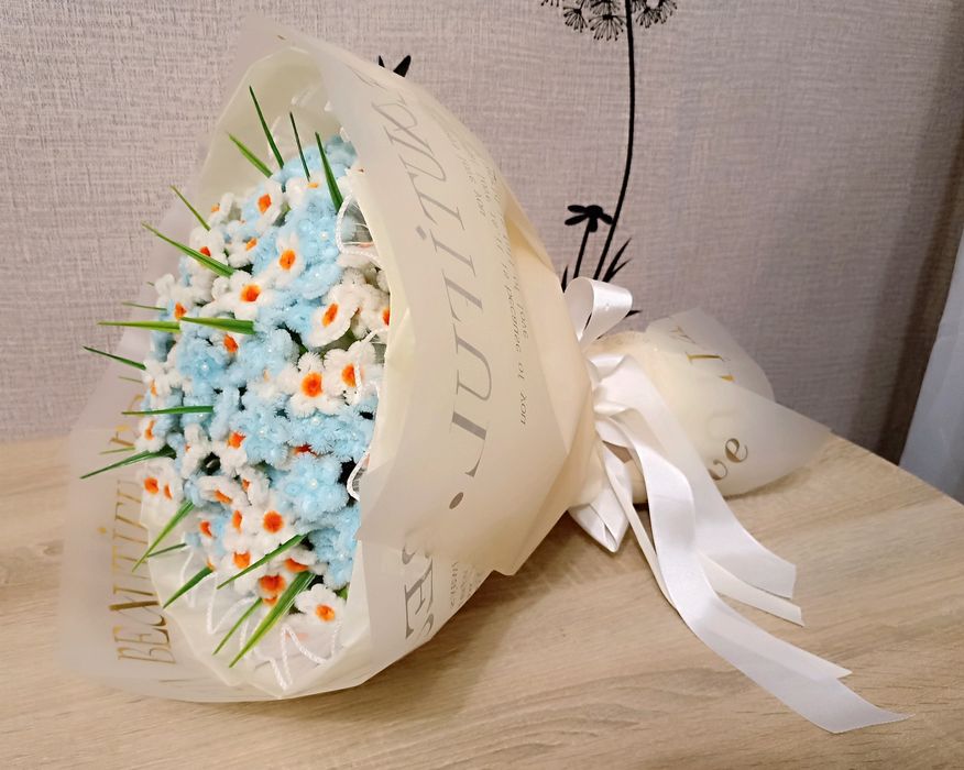 Плюшевий букет, подарунок квіти