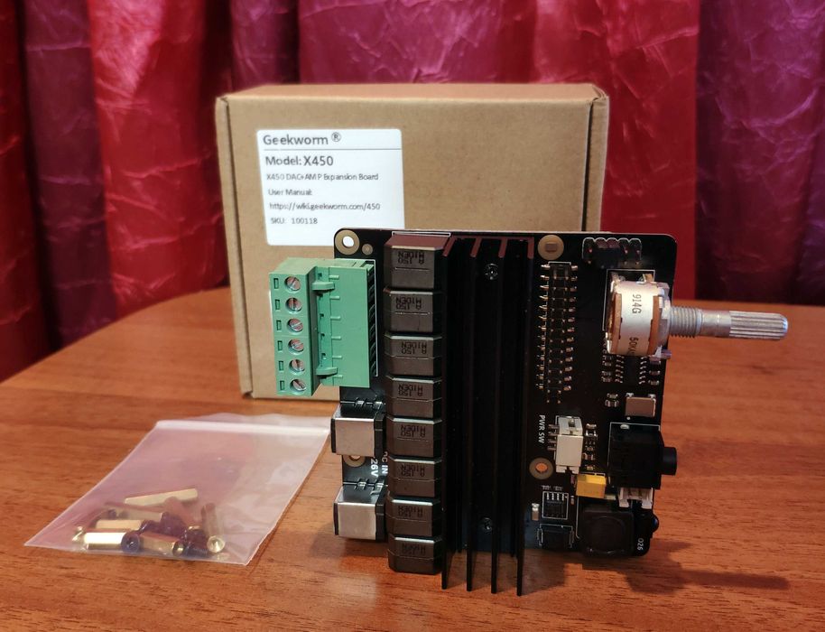 Звукова плата для Raspberry Pi з 2x100W підсилювачем SupTronics X450