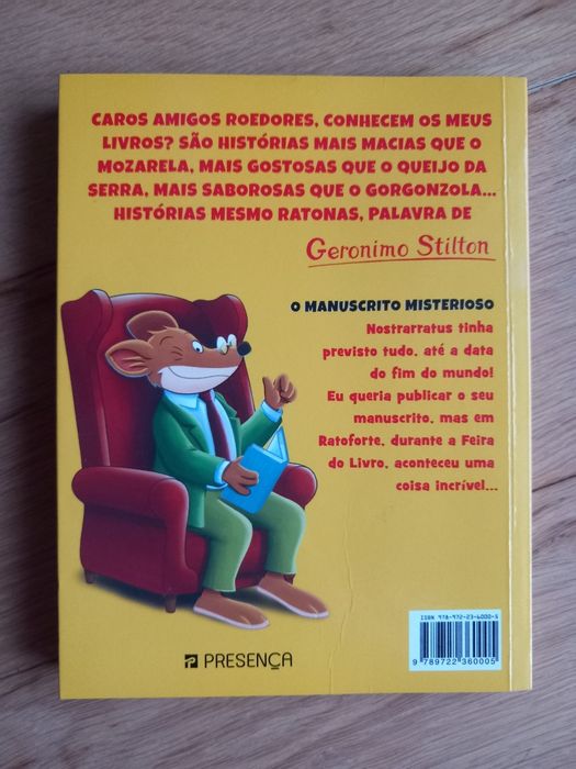Livro "O manuscrito misterioso" de Geronimo Stilton, novo!