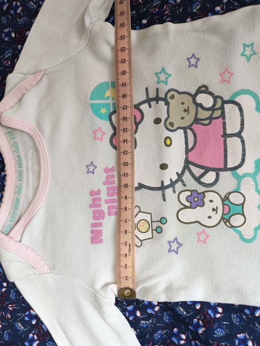 C&A, Hallo Kitty, Snoopy 3 bluzeczki na długi rękaw r 68-74cm