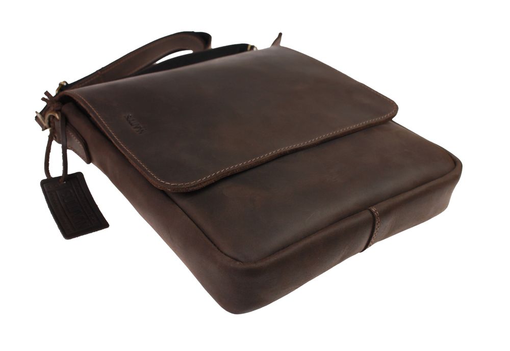 Сумка чоловіча шкіряна на плече SULLIVAN smvp146-2(46) коричнева