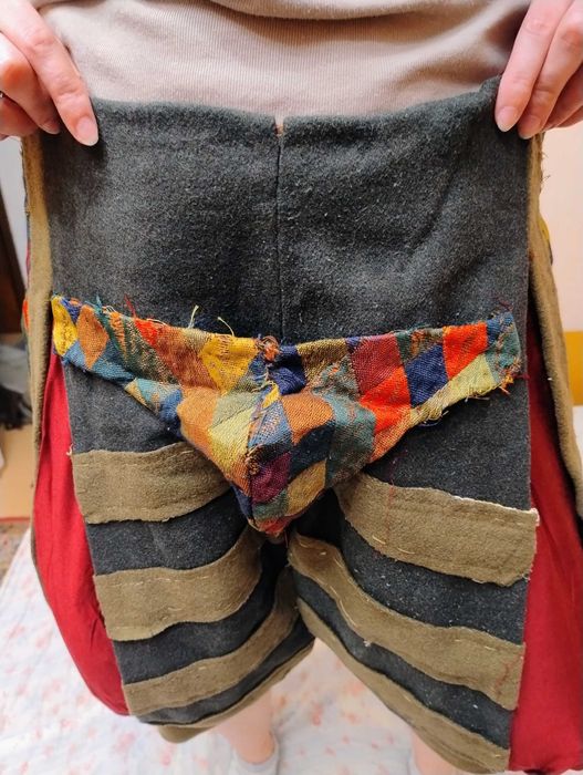Штани театральні з вовни і шовку на історичний костюм (trunk hose)