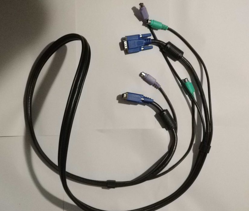 Kvm кабель толстый качественный vga ps/2