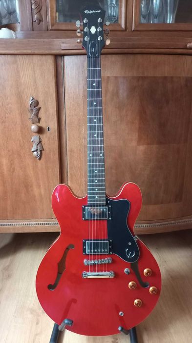 Gitara Epiphone Dot Cherry Red + futerał Ibanez + kabel STAN IDEALNY