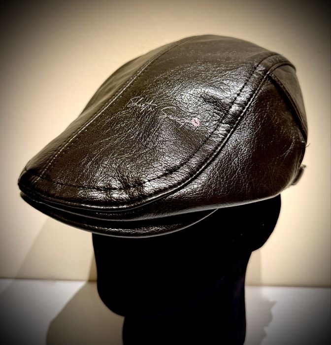 Czapka z daszkiem skórzana smykówka kaszkiet