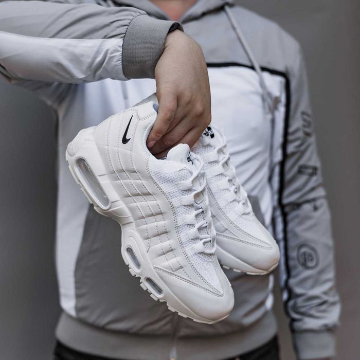 Кросівки Nike Air Max 95 White premium | Кроссовки Найк чоловічі