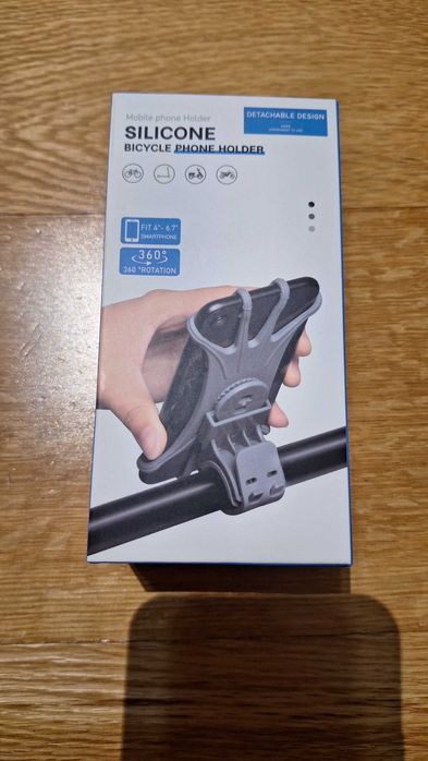 Suporte de Telemóvel para Bicicleta – Silicone, Rotação 360°