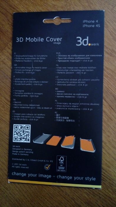 3D Mobile cover image na telefon iPhone 4 iPhone 4s