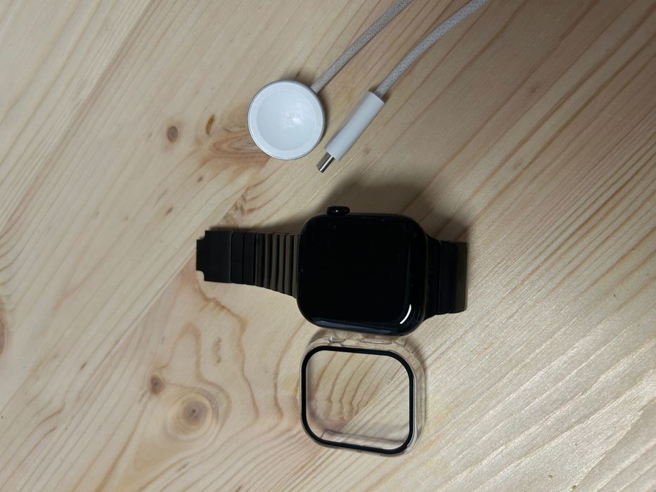 Apple Watch Series 10 – 42mm Aluminium Case | Pulseira Premium 316L Bracelete de Elos Ardósia