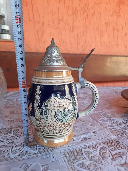 Пивные кружки.1 музыкальная. ГДР.Олово, керамика.