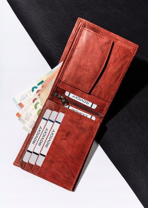 duży portfel męski ze skóry naturalnej - always wild