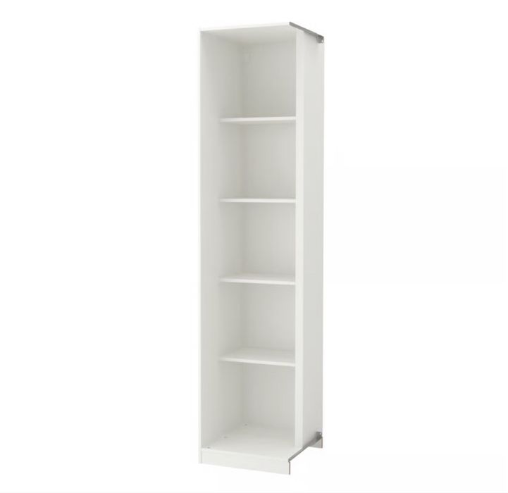 PAX IKEA Estrutura de Canto + 4 Prateleiras Branco | Roupeiro