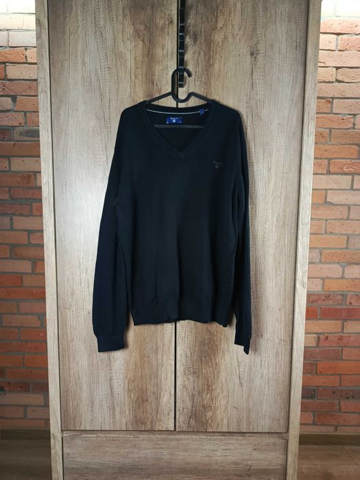 Bluza sweter czarny bawełna męska Gant  L 40