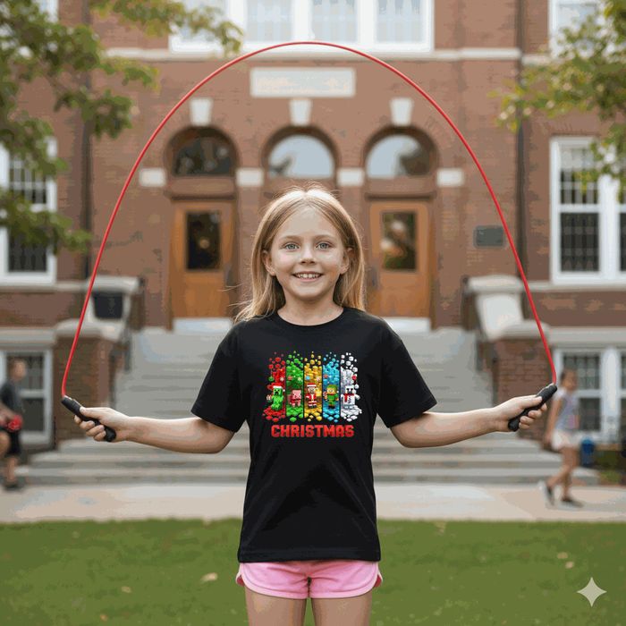 Koszulka dziecięca czarna Świąteczny minecraft prezent święta 152