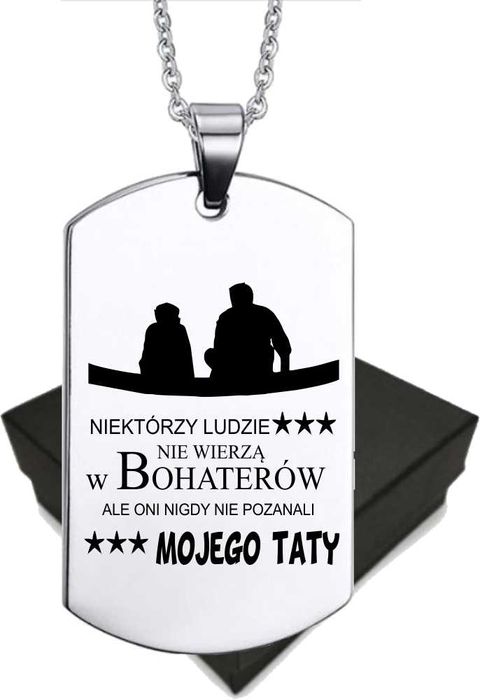 Zawieszka Nieśmiertelnik Z GRAWEREM DLA TATY ZS1226