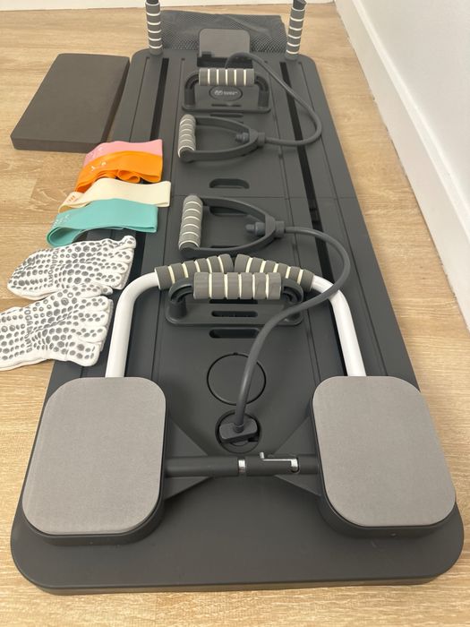 Plataforma Pilates reformer dobrável Northdeer 8 em 1 preta