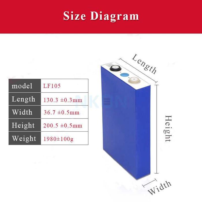 Eve LF105 - 105Аг - LiFePO4 3.2В - Група А (4 штуки, нові)