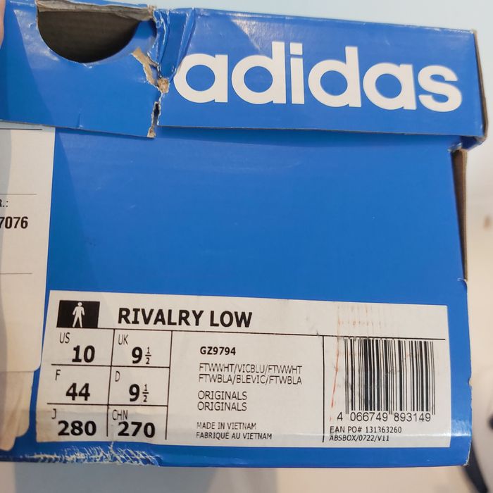 Buty męskie adidas rivalry Low 44