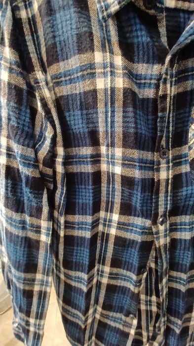 Camisa Rapaz azul xadrez