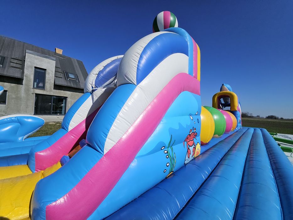 Dmuchana zjeżdzalnia, dmuchaniec, plac zabaw , tor przeszkód, zamek