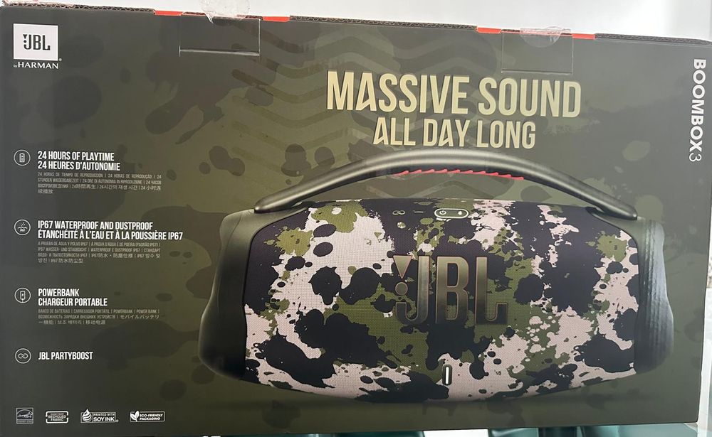 JBL Boombox 3 Altifalante Bluetooth sem fio, altifalante portátil