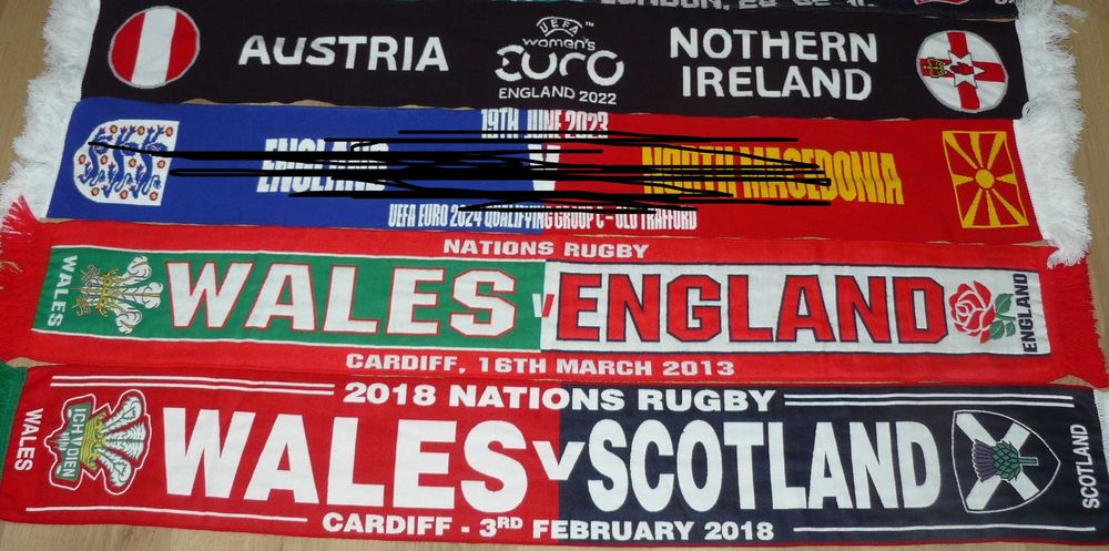 Футбольні/регбійні шарфи Engand,Wales,Austria,Ireland
