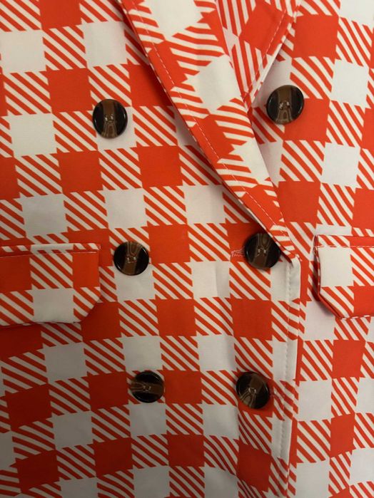 Garnitur, marynarka i spodnie,  w kratę pepitkę NOWY