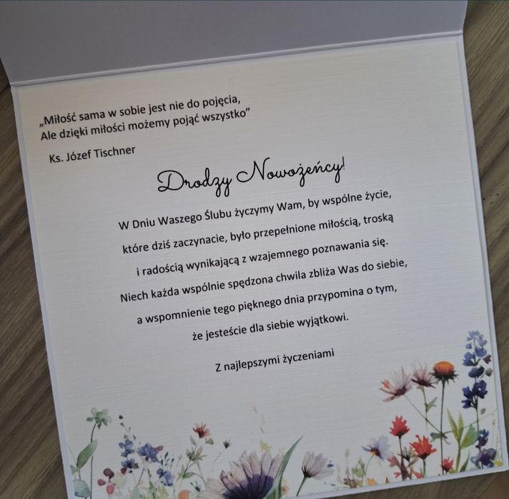 Personalizowana kartka ślubna