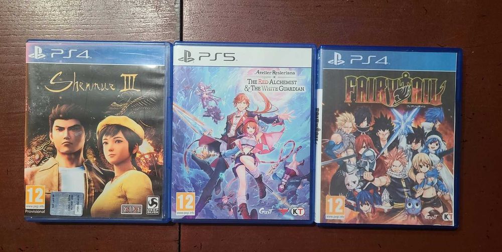 Atelier Resleriana: The Red Alchemist & the White Guardian,  Fairy Tail,  Shenmue 3 - zestaw trzech gier PS5/PS4