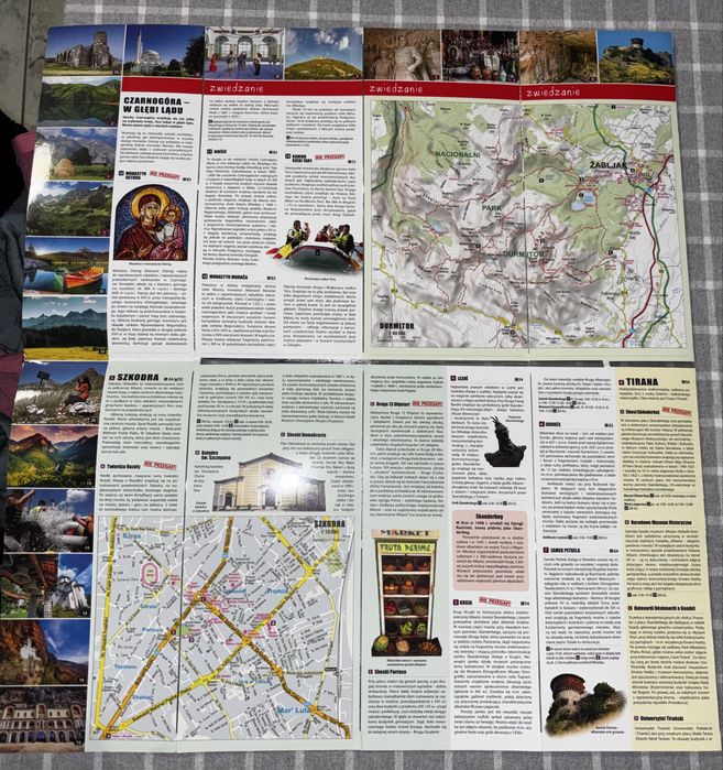 Mapa Czarnogóra i północna Albania