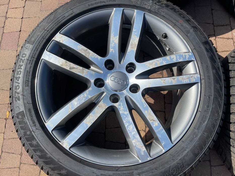 4057. Koła zimowe Audi Q7 4L oryginał 275/45/20 opony 2025r 8mm
