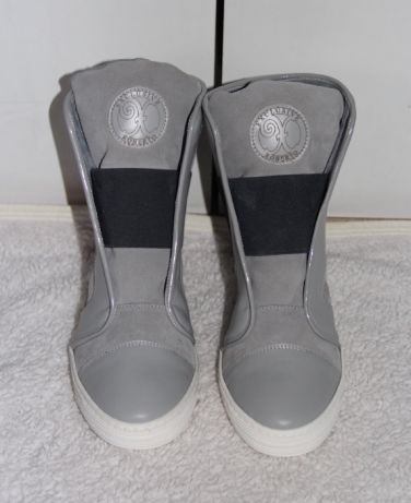Botki sneakersy szare 40 roberto exclusive koturn czarne 39 wojas kors