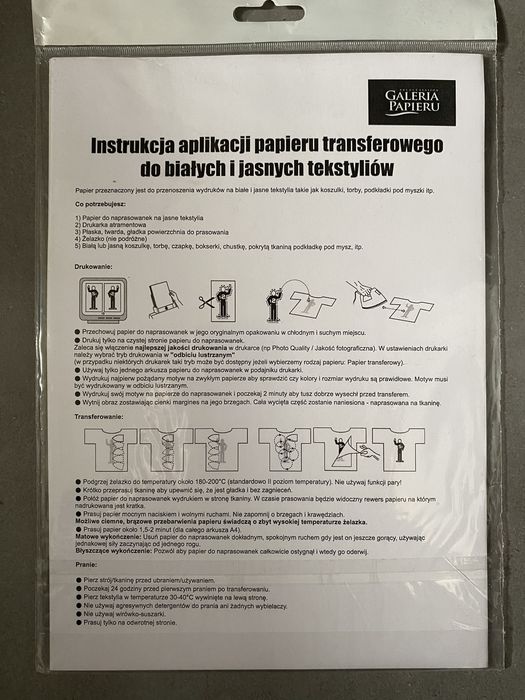 naprasowanka do jasnych białych ubrań