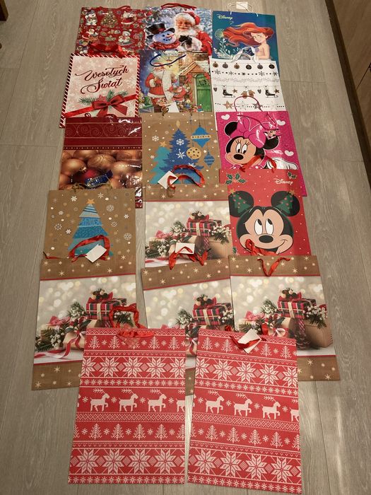 Torebki prezentowe duże 17 sztuk