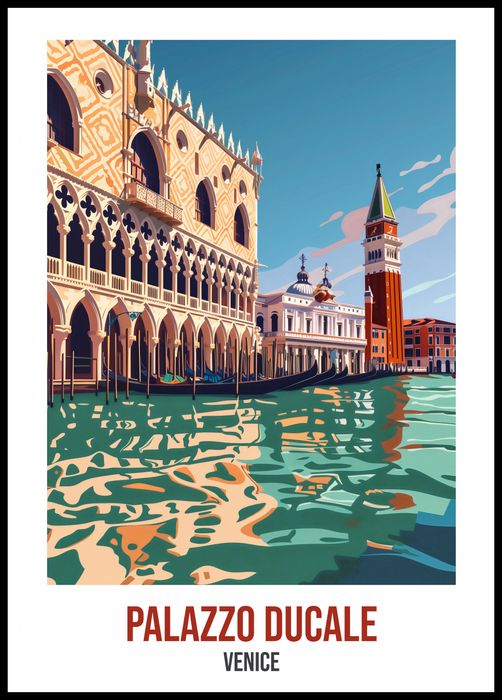 Plakat 64x90cm Palazzo Ducale, Venice
