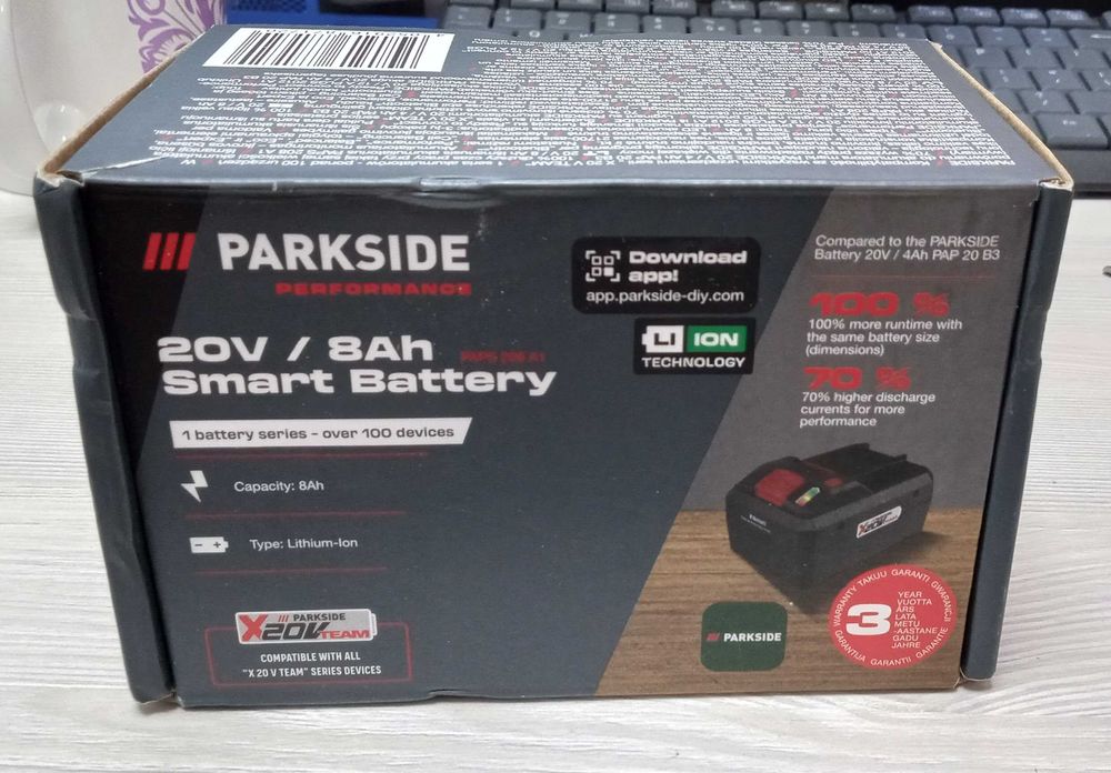 Akumulator PARKSIDE 20V 8Ah PAPS 208 A1 - jak nowy, nierozpakowany