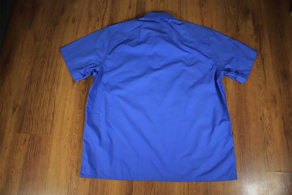 Koszula Marcel Battiston r. XXL 45/46 niebieska męska krótki rękaw gładka