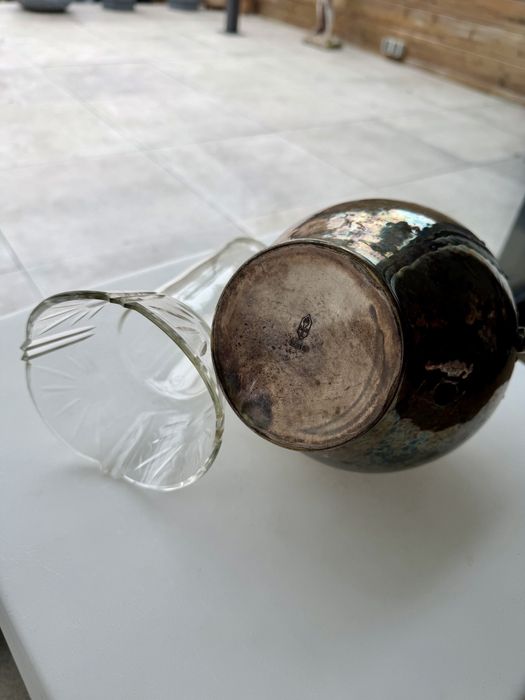 Unikat Art Déco: Wazon Gero Zilvium Ptaki Oryginalny Kryształ Plater