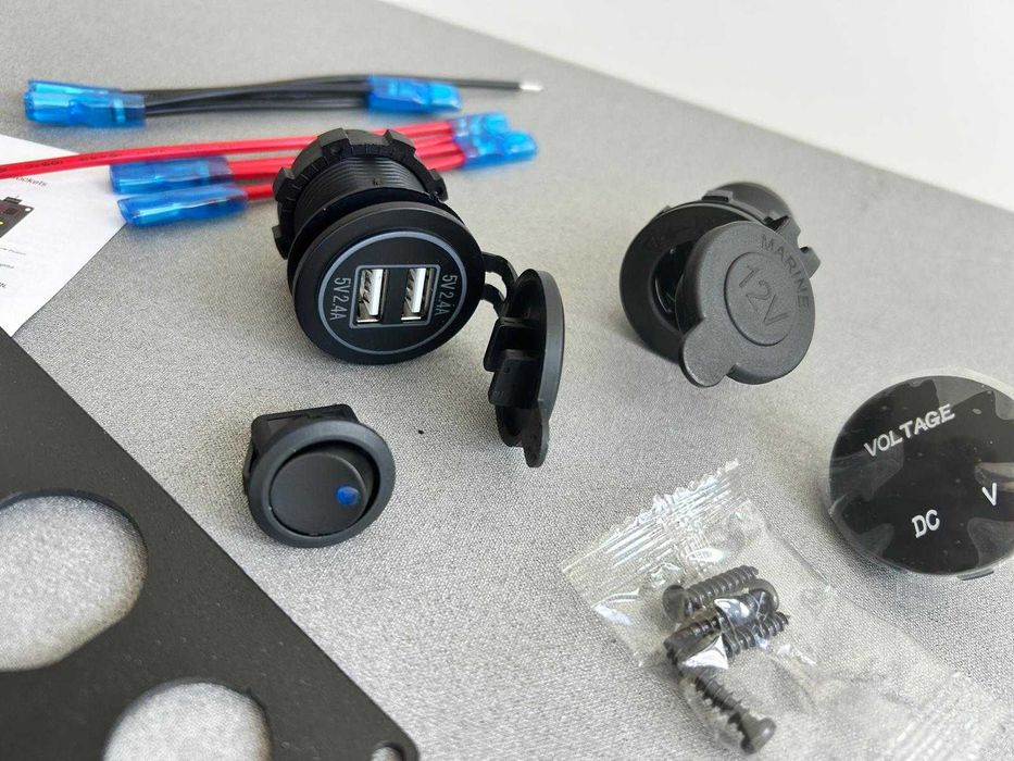 Painel de interruptores para carro e barco à prova d'água com led 12v