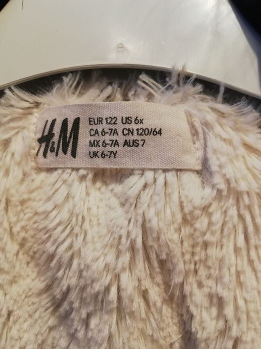 Kurtka zimowa/parka dziewczęca/dla dziewczynki r.122 H&M stan IDEALNY